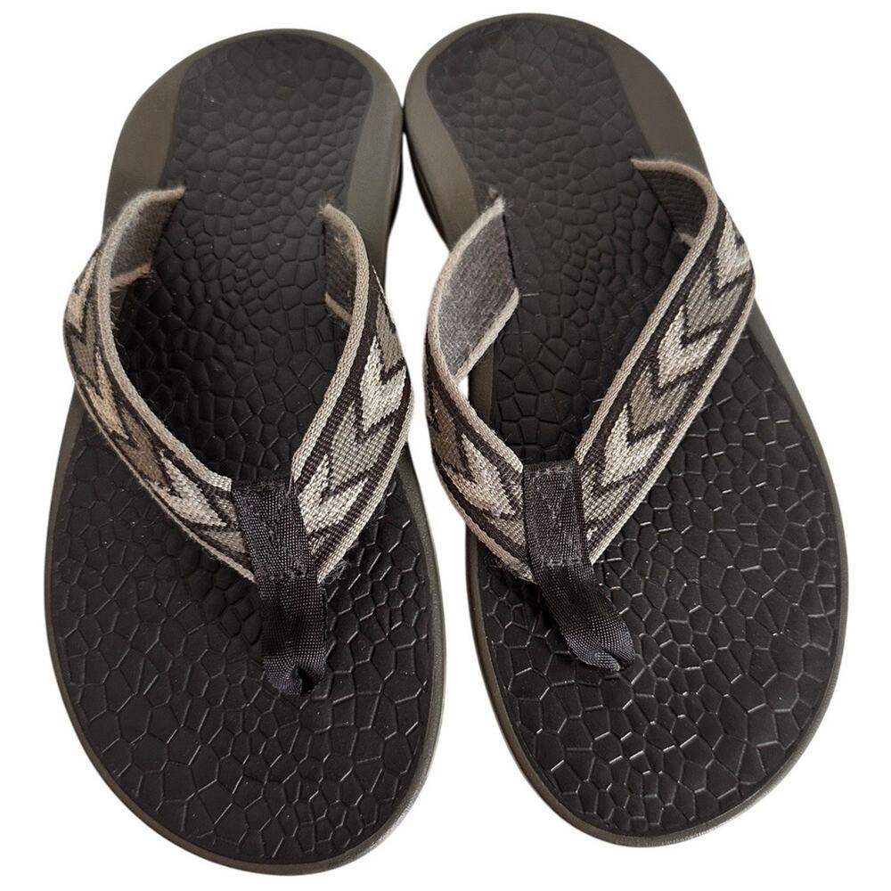 Chaco Classic Flip‎ Flop Thong Sandals Black Men Sz 7 Women’s 8.5 Gorpcore Beach